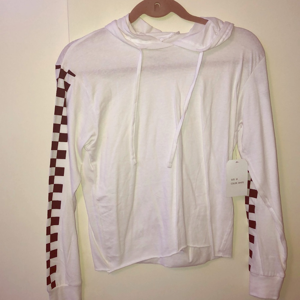 white checker top